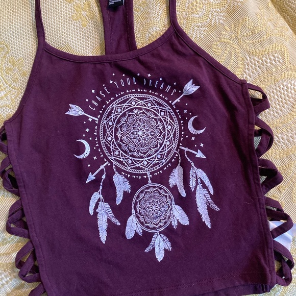 SWS Cropped racerback  faux corset seam sides - Picture 1 of 7